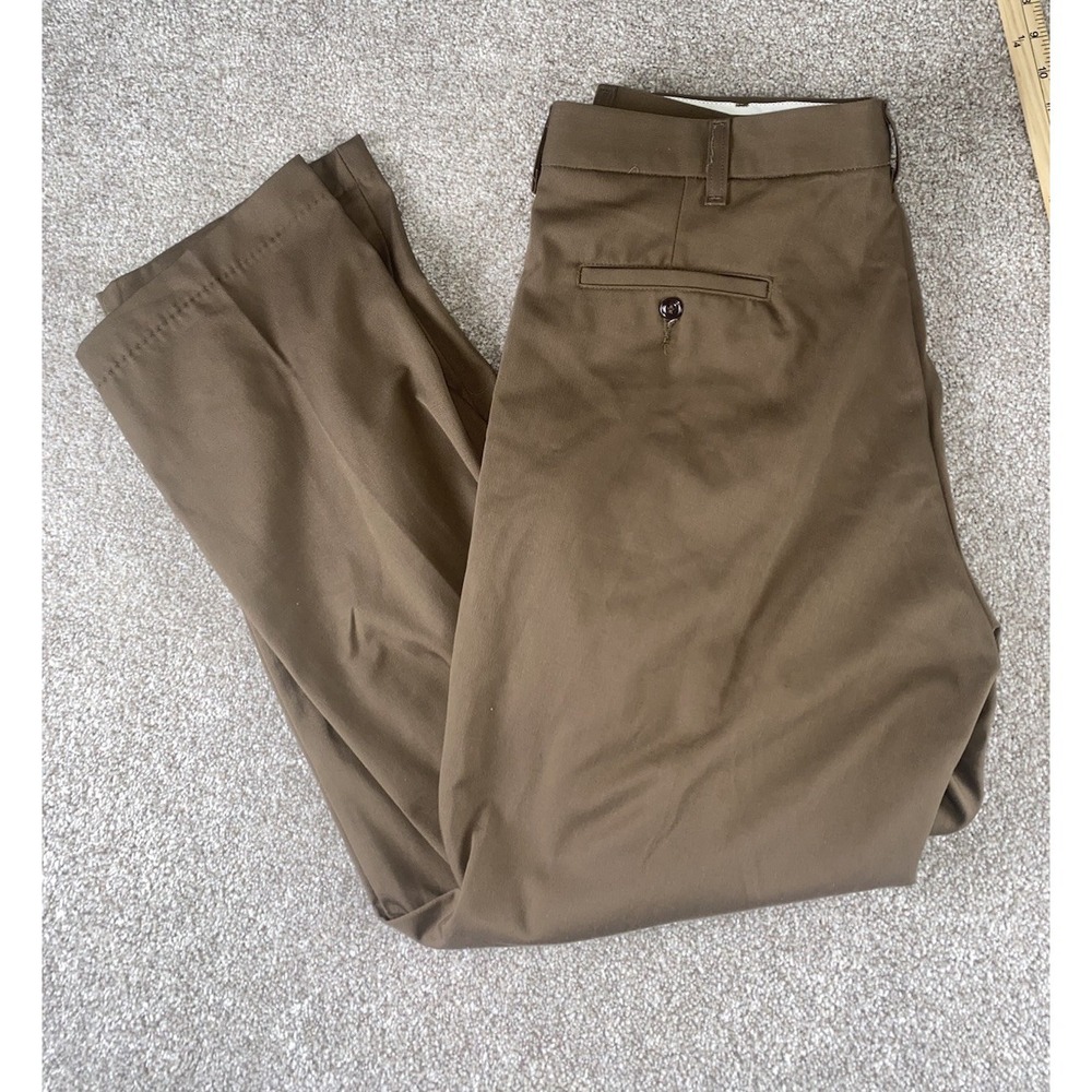 UPS Workwear Pants Mens 36x34 Brown Cotton/Performance Blend Pockets Driver Work